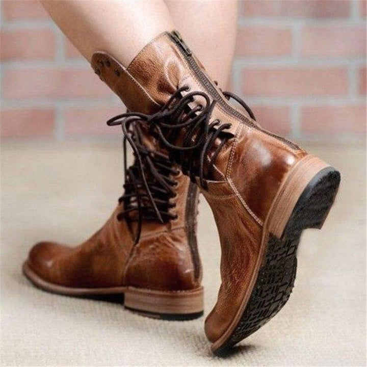 Cathlyn | Vintage Lace-Up Boots