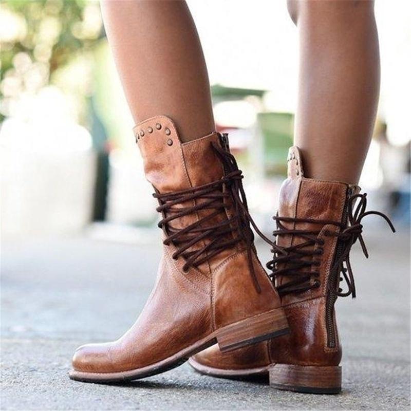 Cathlyn | Vintage Lace-Up Boots