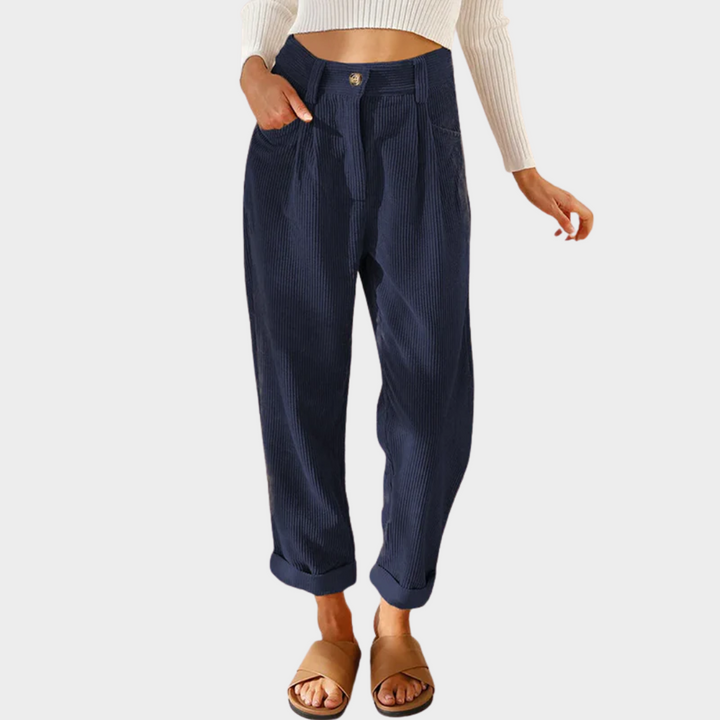 MISTY | COMFORTABLE HIGH-WAIST CORDUROY PANTS
