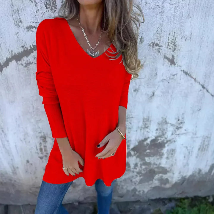 Leona™ | Relaxed V-Neck Knit Tunic