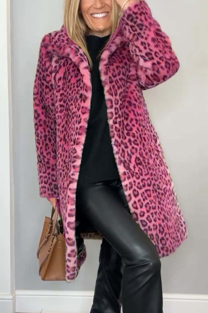 Lizzie – Leopard Print Long Coat